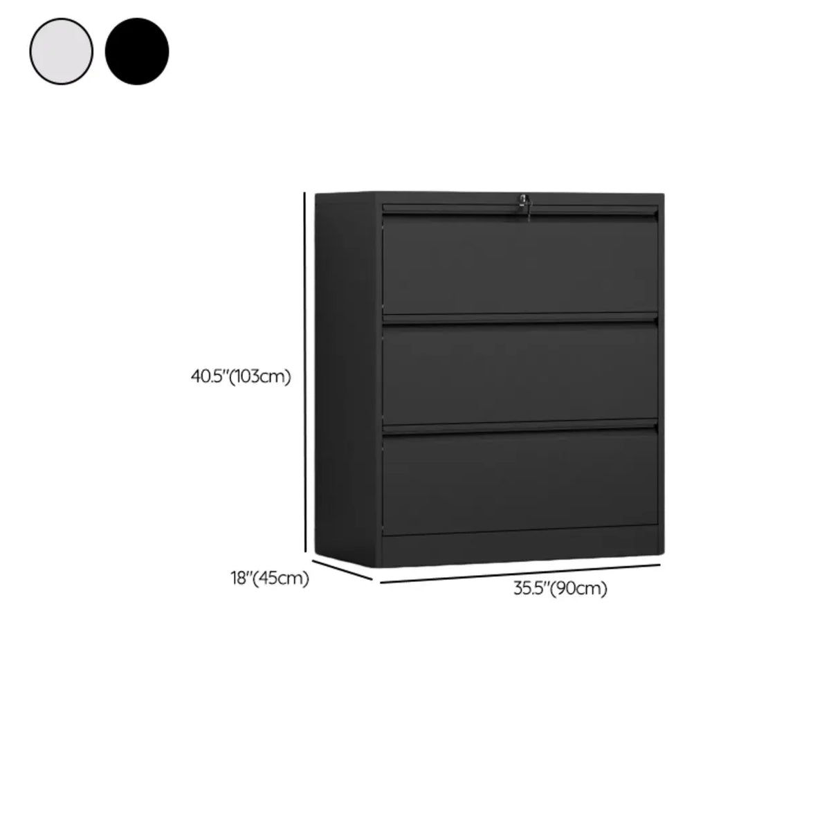 Vertical Metal White File Cabinet with Secure Storage Image - 39