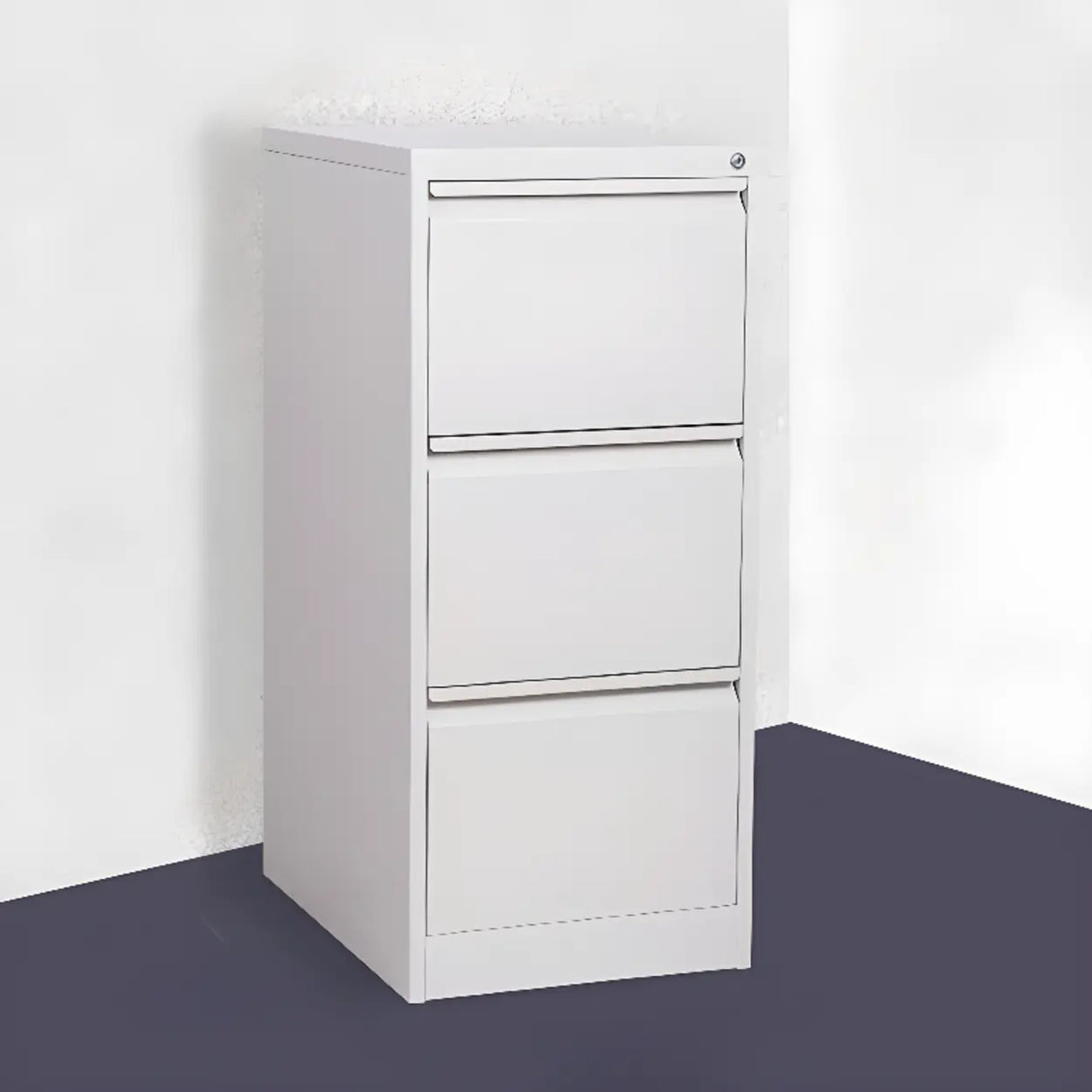 Vertical Metal White File Cabinet with Secure Storage Image - 21