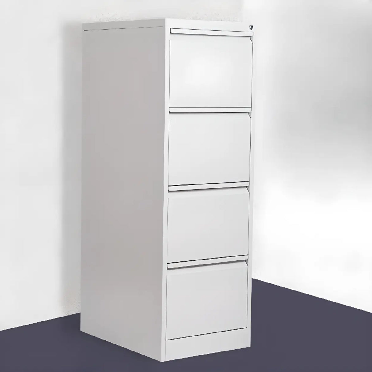 Vertical Metal White File Cabinet with Secure Storage Image - 22