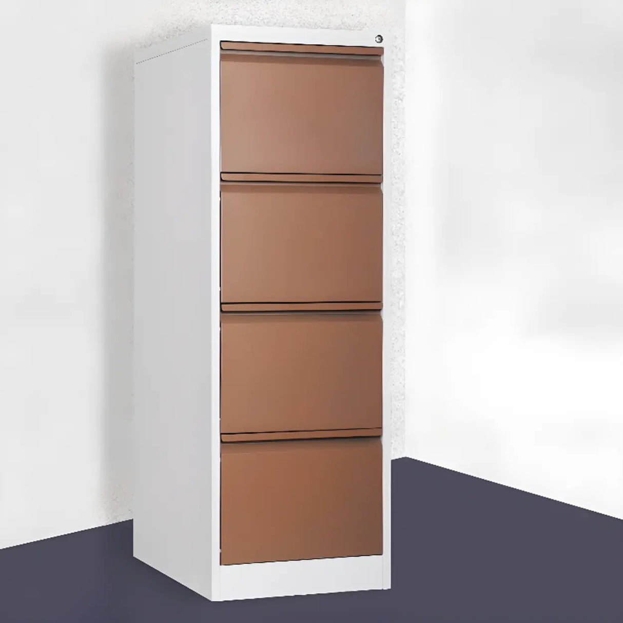 Vertical Metal White File Cabinet with Secure Storage Image - 25