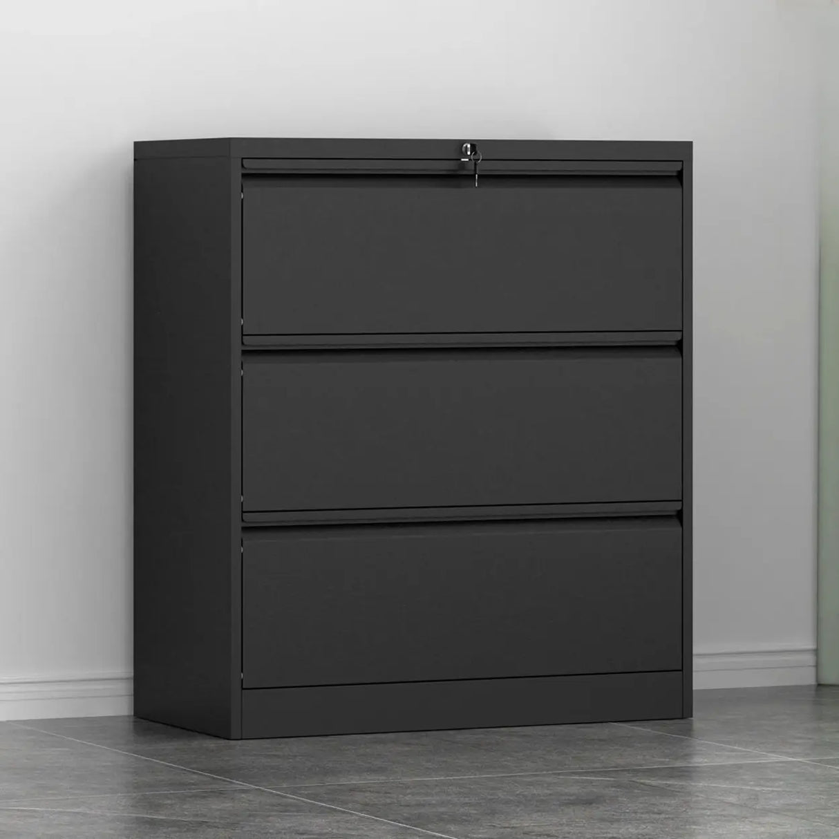 Vertical Metal White File Cabinet with Secure Storage Image - 30