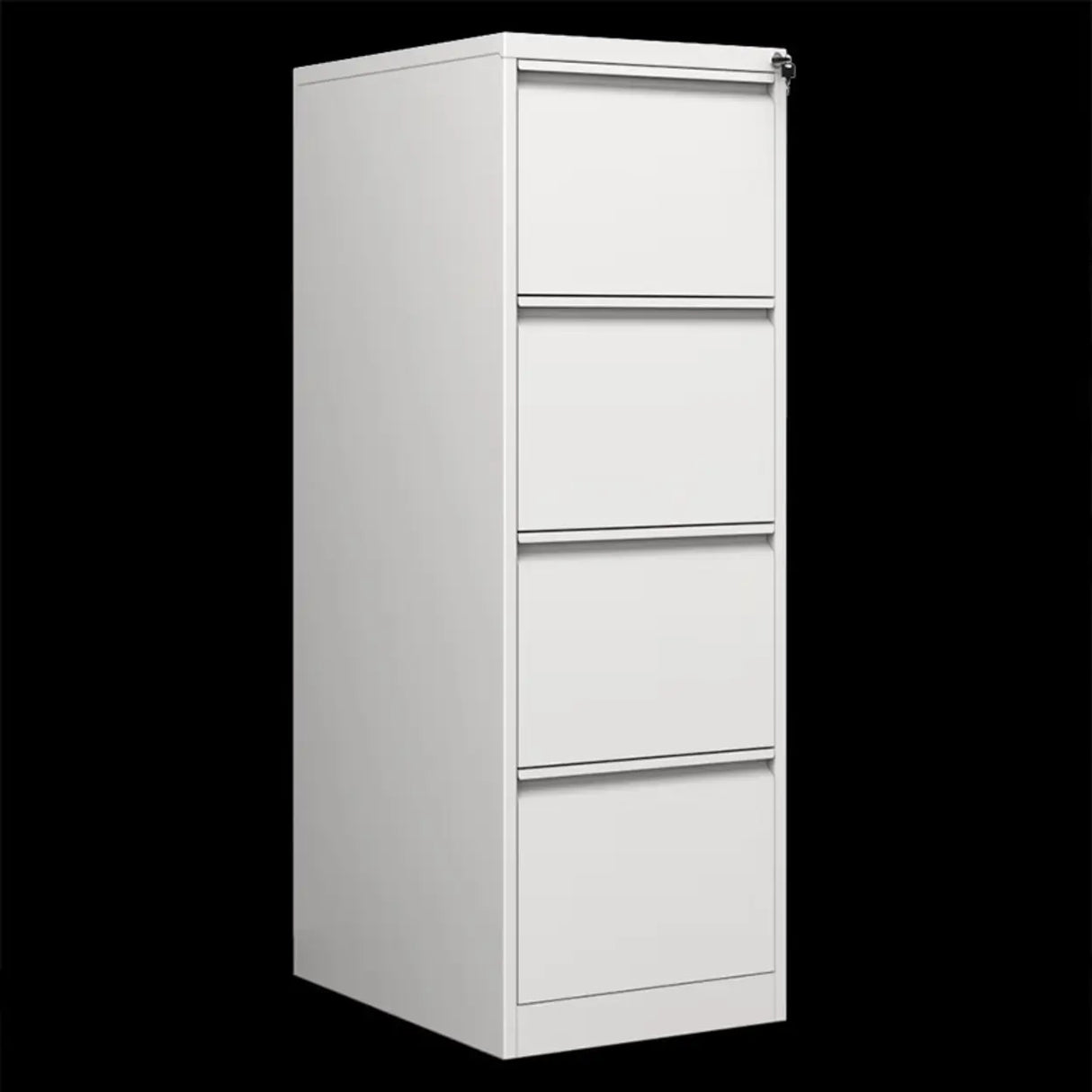 Vertical Metal White File Cabinet with Secure Storage Image - 4