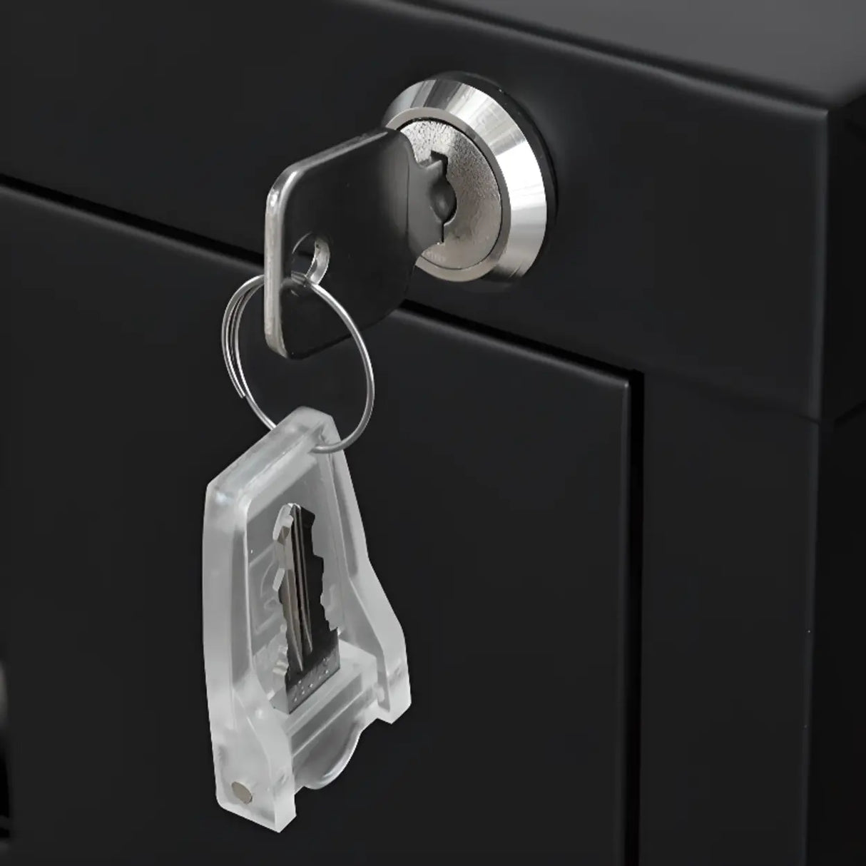 Vertical Metal White File Cabinet with Secure Storage Image - 5