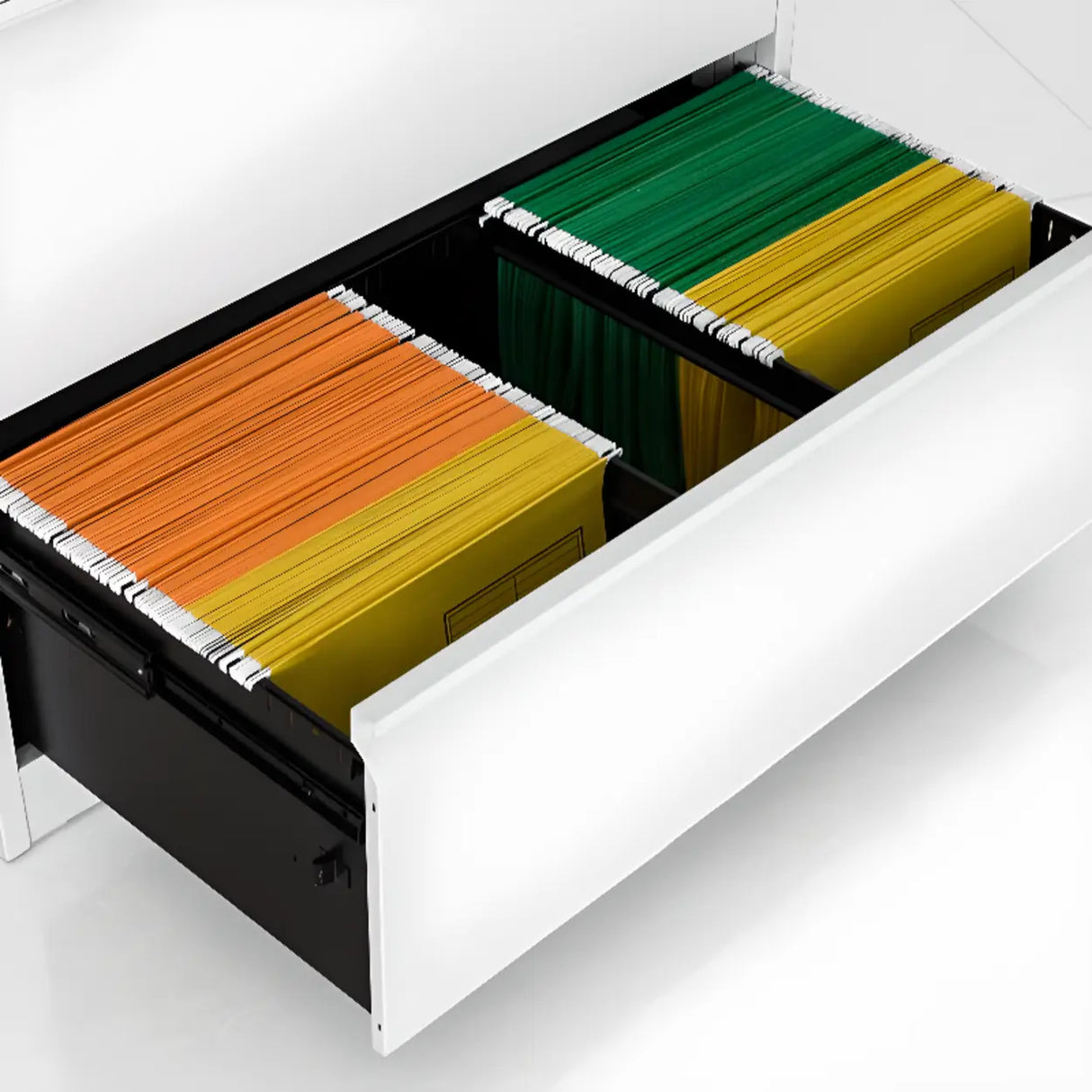 Vertical Metal White File Cabinet with Secure Storage Image - 7