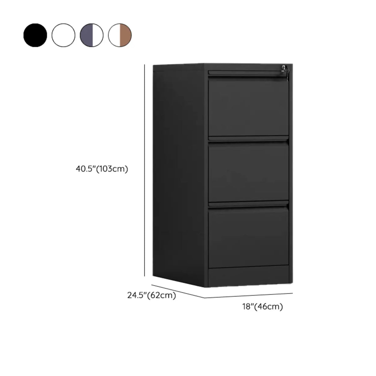 Vertical Metal White Storage Unit Lockable Filing Cabinet Image - 36