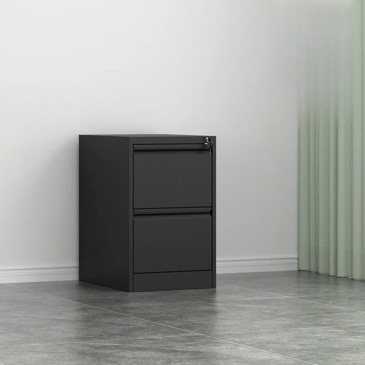 Vertical Metal White Storage Unit Lockable Filing Cabinet Image - 14