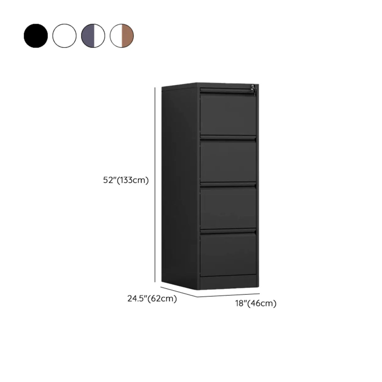 Vertical Metal White Storage Unit Lockable Filing Cabinet Image - 37