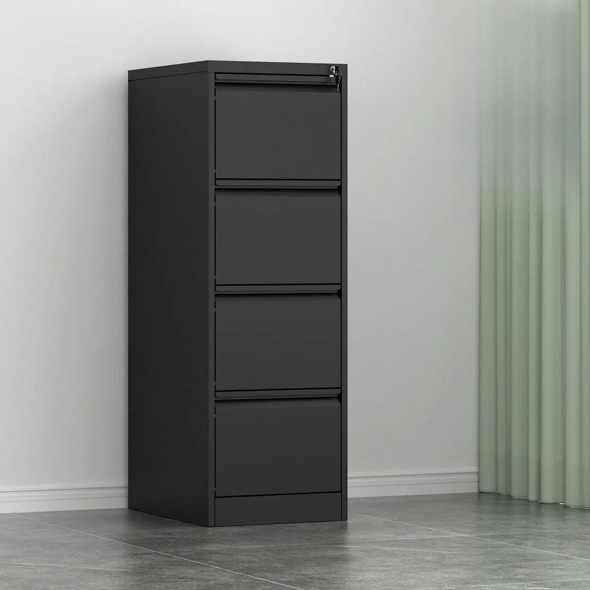 Vertical Metal White Storage Unit Lockable Filing Cabinet Image - 16