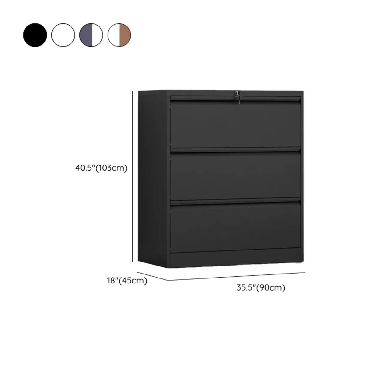 Vertical Metal White Storage Unit Lockable Filing Cabinet Image - 39
