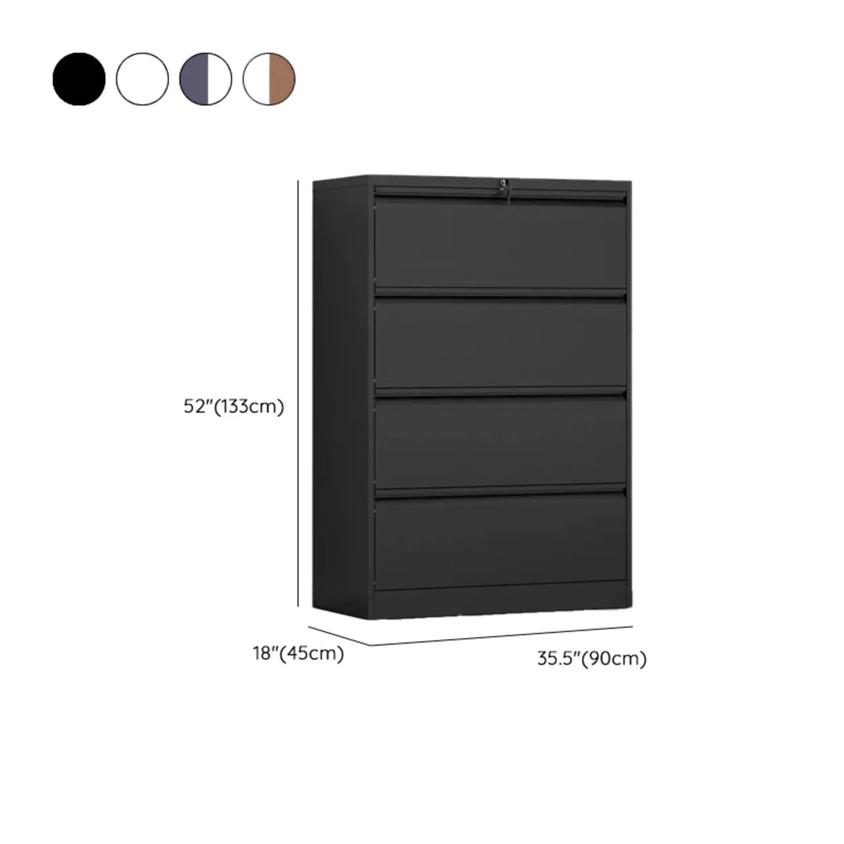 Vertical Metal White Storage Unit Lockable Filing Cabinet Image - 40
