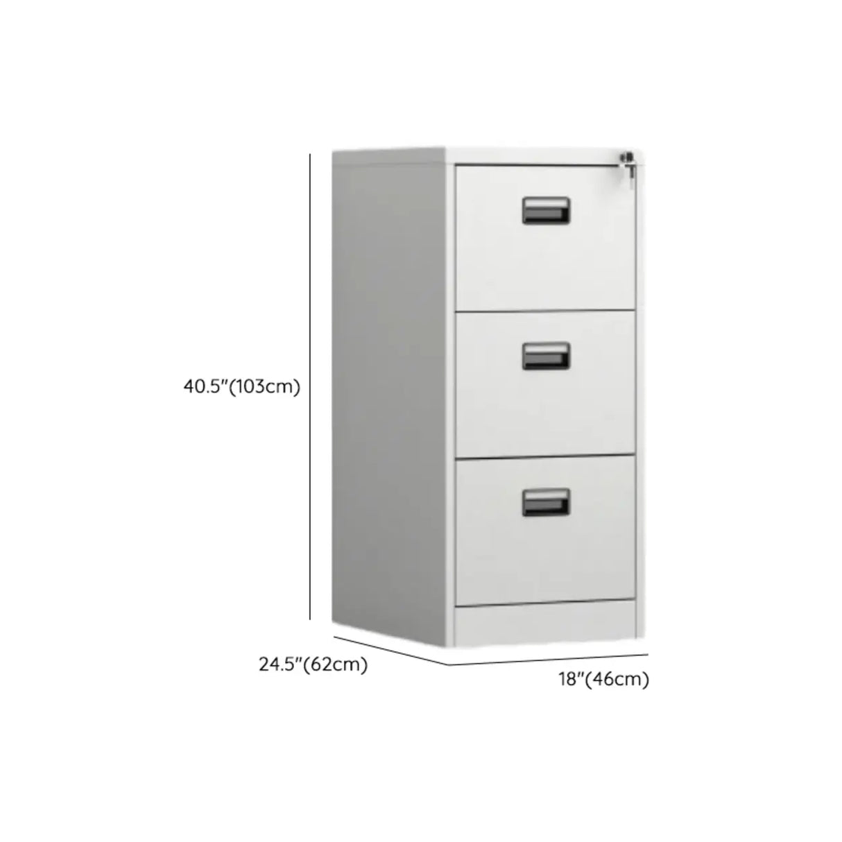 Vertical Metal White Storage Unit Lockable Filing Cabinet Image - 42