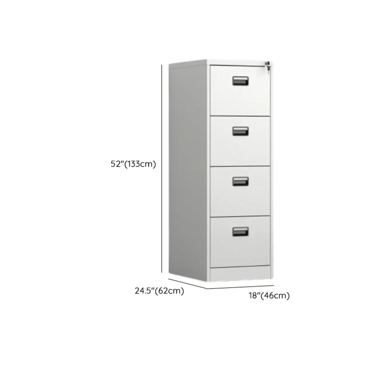 Vertical Metal White Storage Unit Lockable Filing Cabinet Image - 43