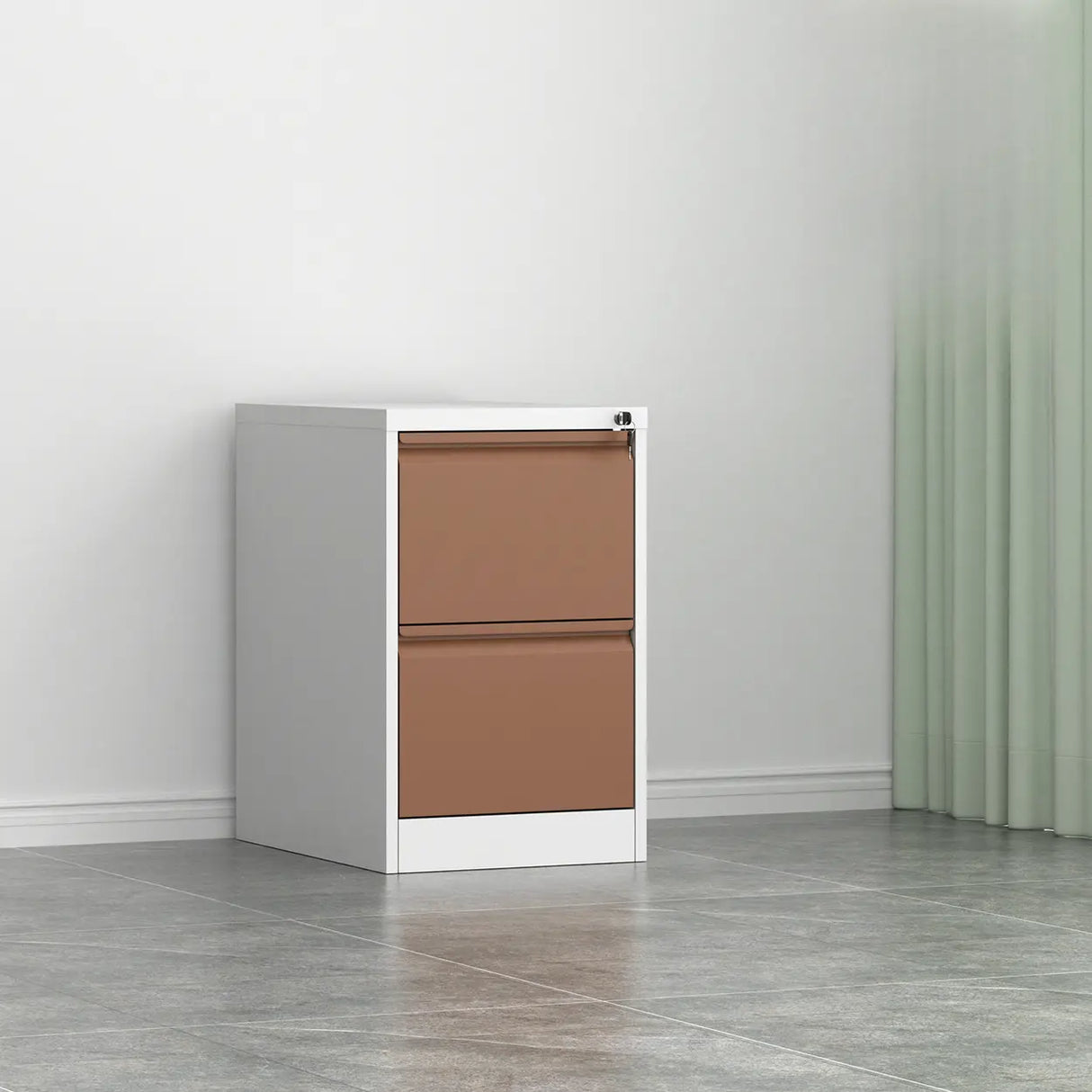 Vertical Metal White Storage Unit Lockable Filing Cabinet Image - 26