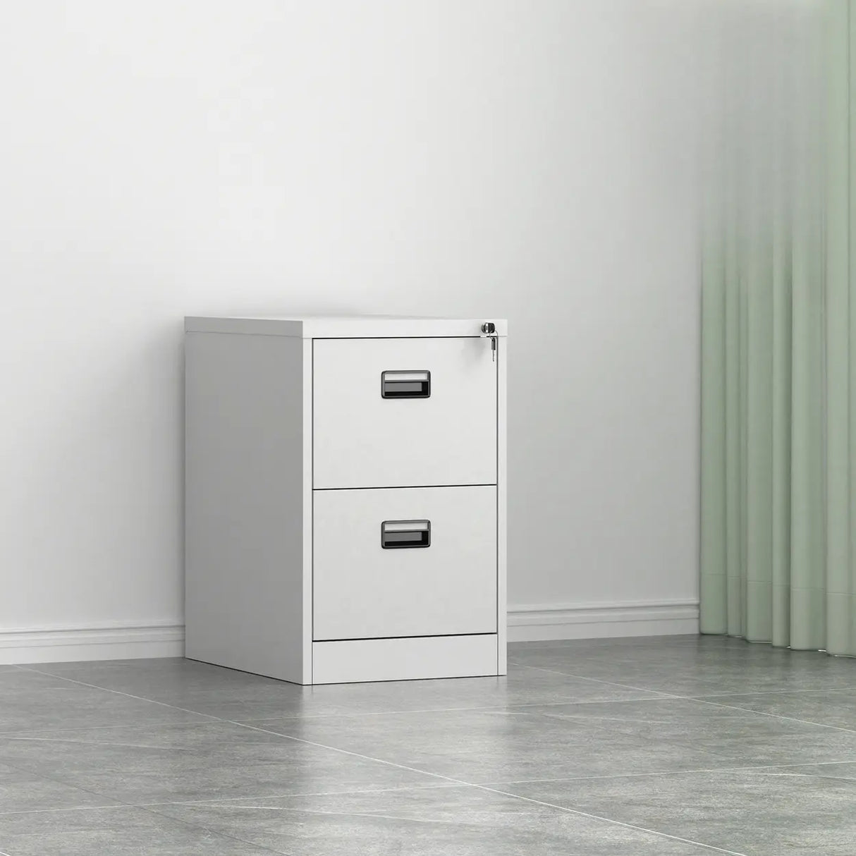Vertical Metal White Storage Unit Lockable Filing Cabinet Image - 32