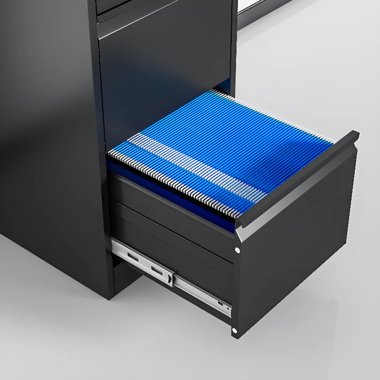 Vertical Metal White Storage Unit Lockable Filing Cabinet Image - 6