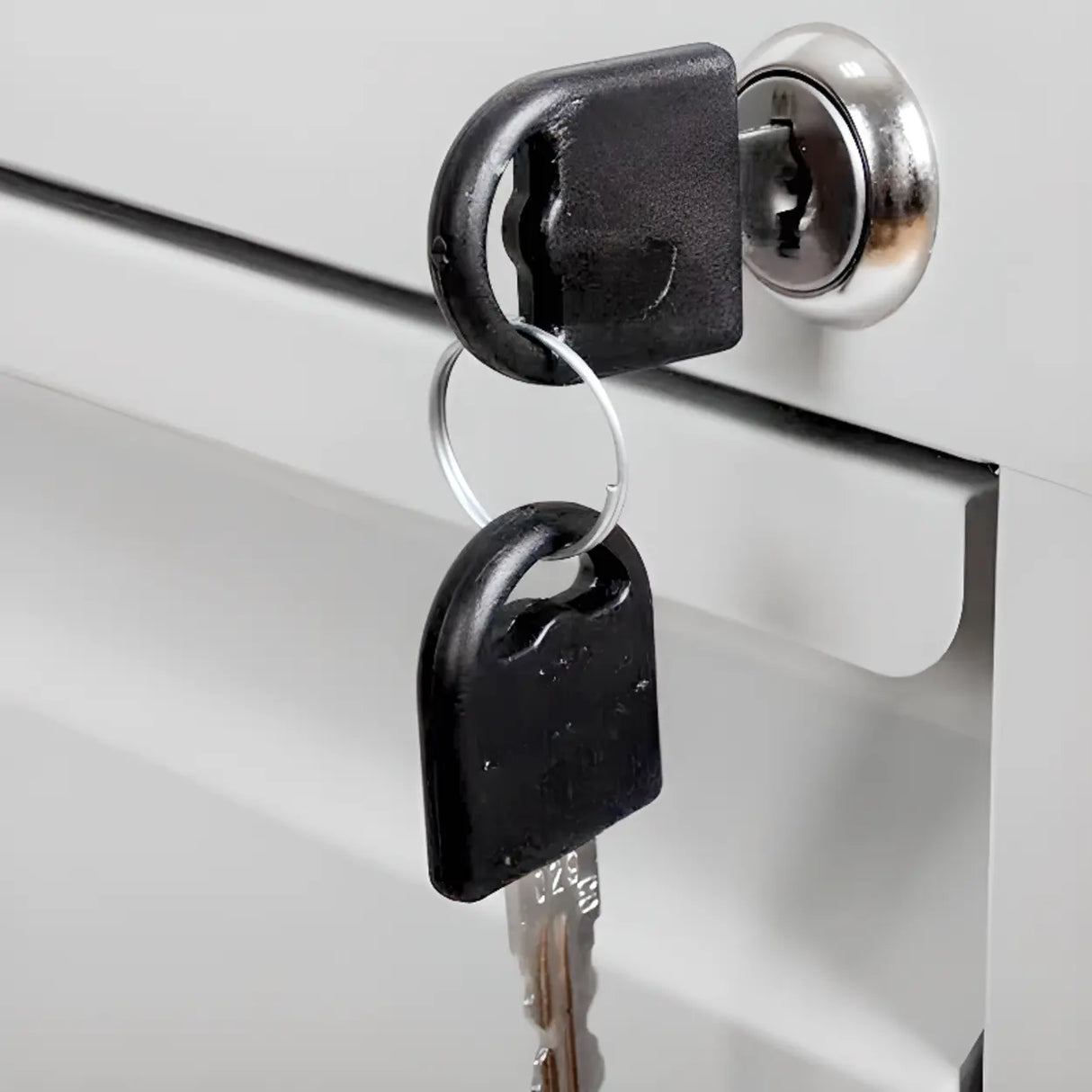 Vertical Metal White Storage Unit Lockable Filing Cabinet Image - 8