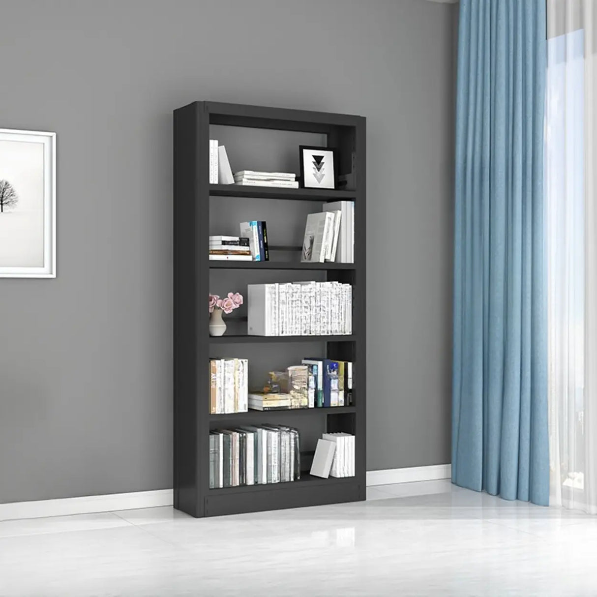 Vertical Modern Cube Steel Open Back Storage Bookshelf Image - 13