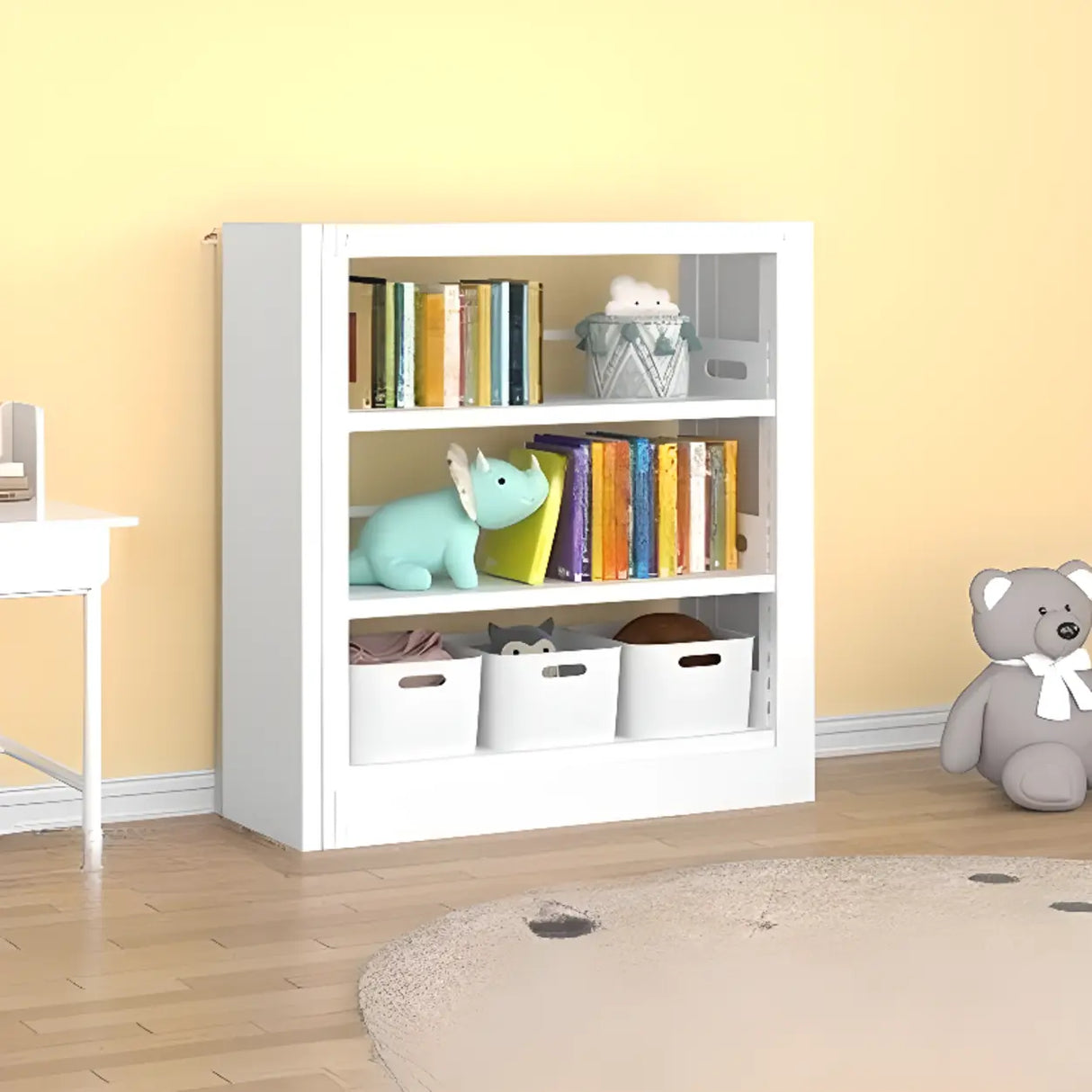 Vertical Modern Cube Steel Open Back Storage Bookshelf Image - 15