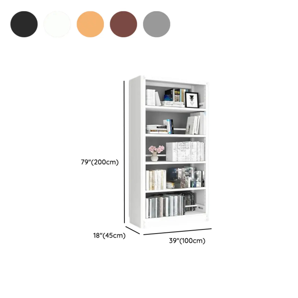 Vertical Modern Cube Steel Open Back Storage Bookshelf Image - 20