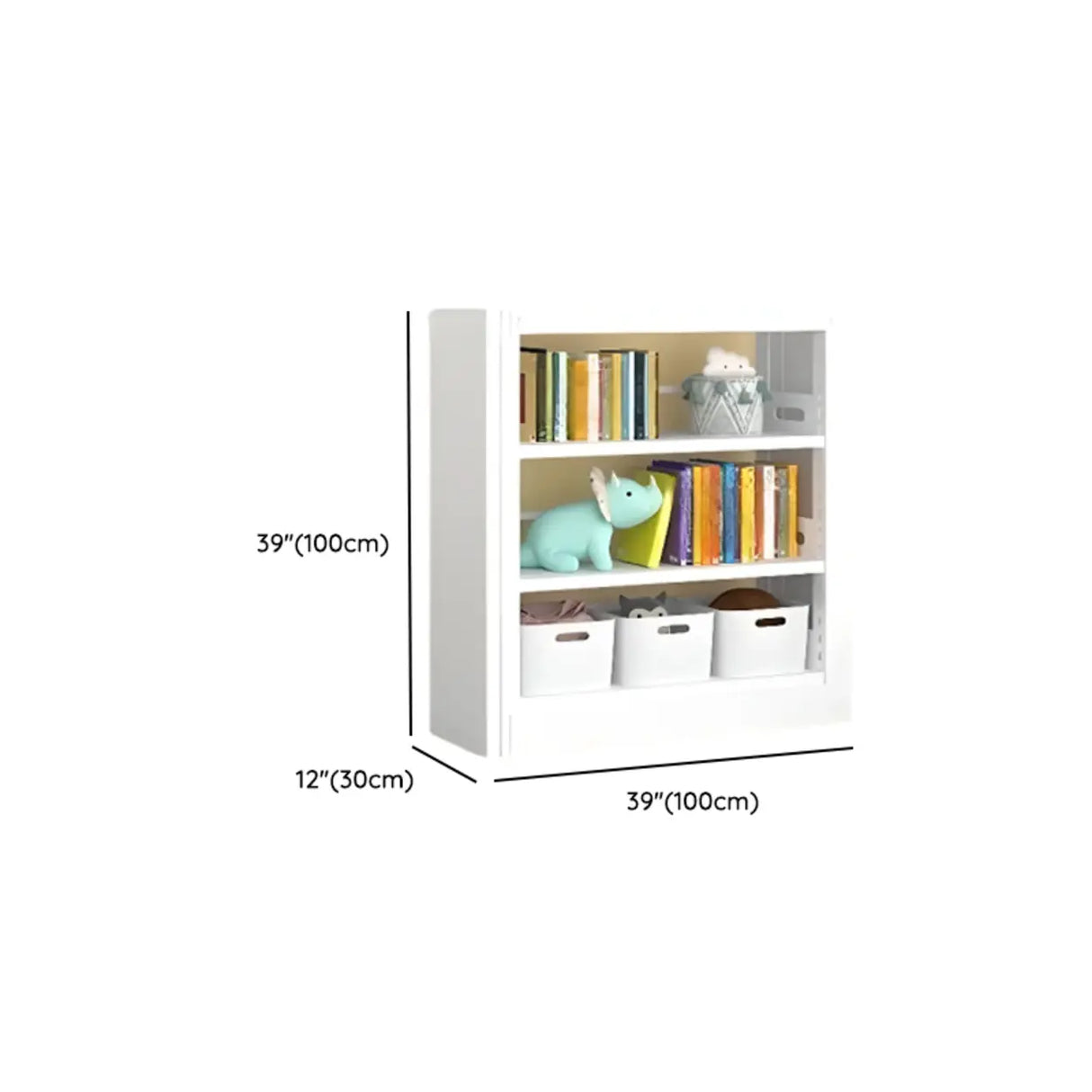 Vertical Modern Cube Steel Open Back Storage Bookshelf Image - 22
