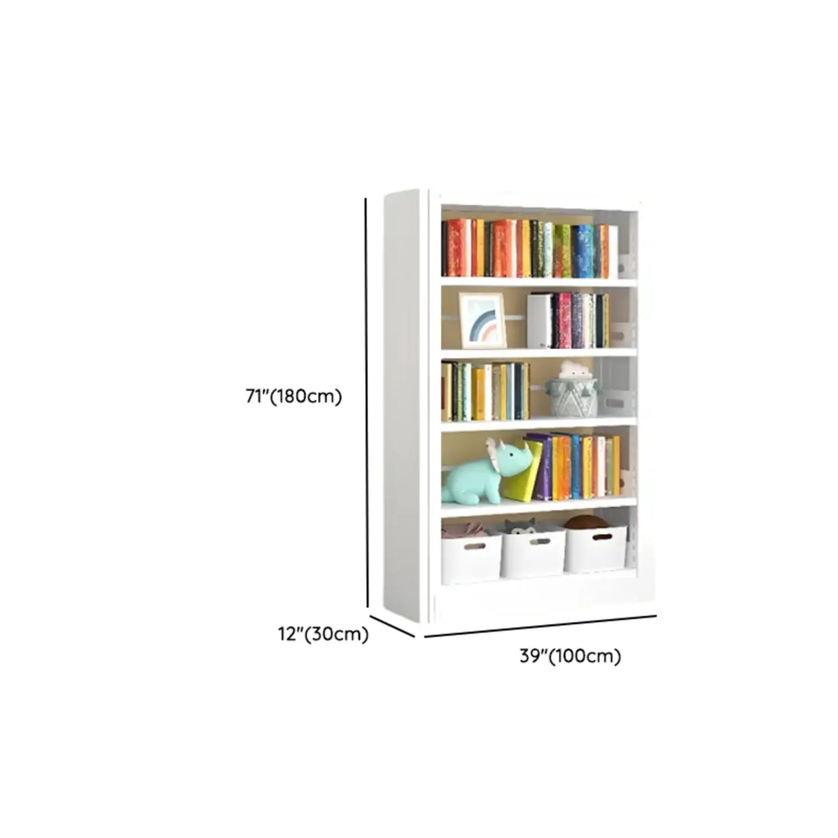 Vertical Modern Cube Steel Open Back Storage Bookshelf Image - 25