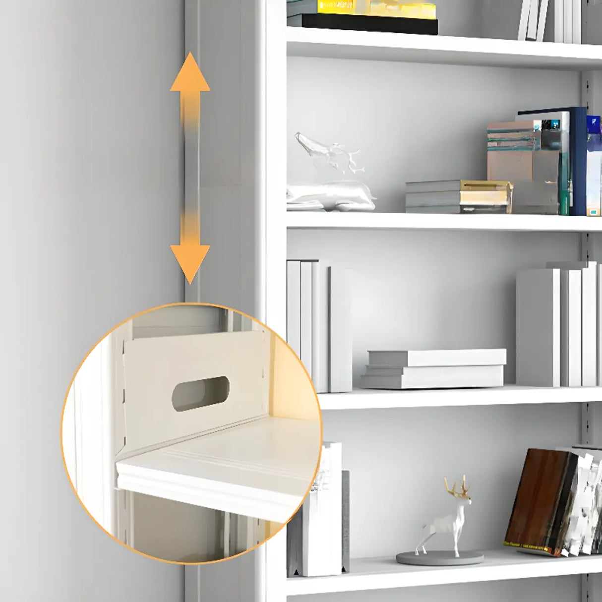 Vertical Modern Cube Steel Open Back Storage Bookshelf Image - 6