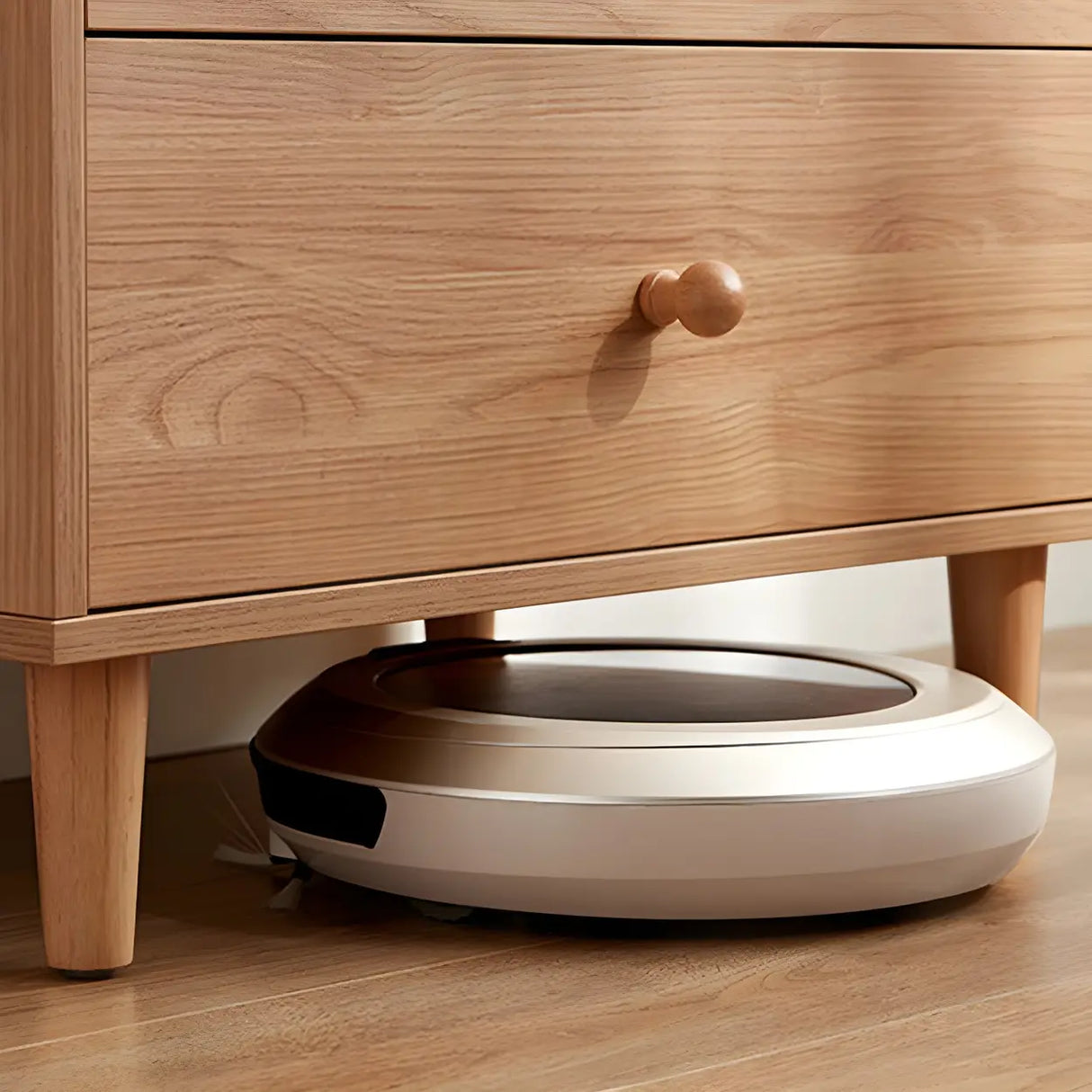 Vertical Natural Wood White Dresser for Drawers Image - 16