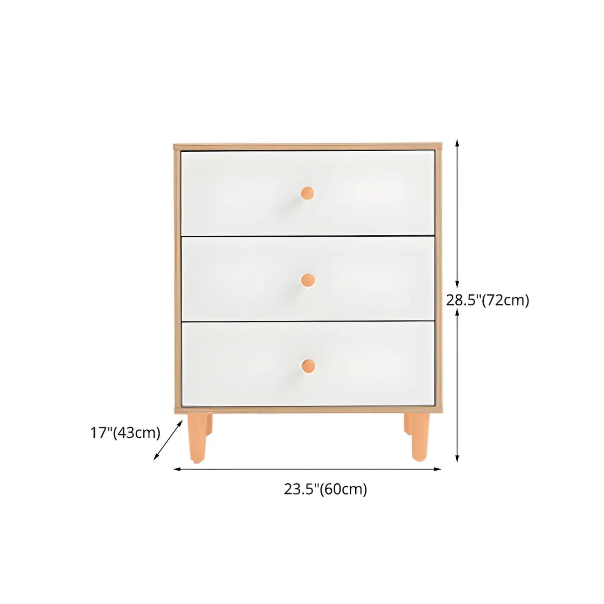 Vertical Natural Wood White Dresser for Drawers Image - 21