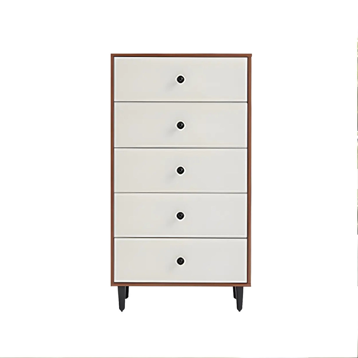 Vertical Natural Wood White Dresser for Drawers Image - 9