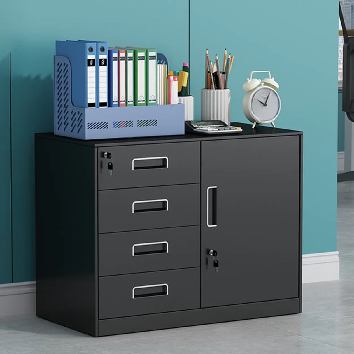 Vertical Steel Filing Cabinet with Lockable Drawers Image - 18