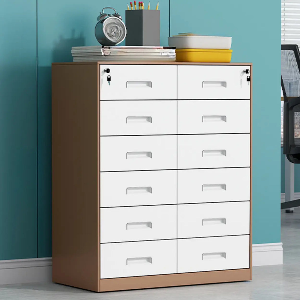 Vertical Steel Filing Cabinet with Lockable Drawers Image - 28