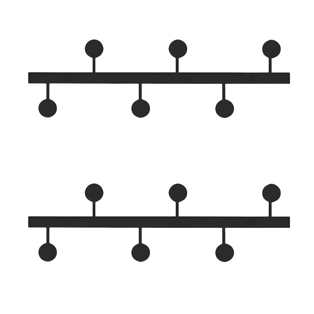 Vertical Steel Gold Wall-Mounted Coat Rack with Hooks Image - 11