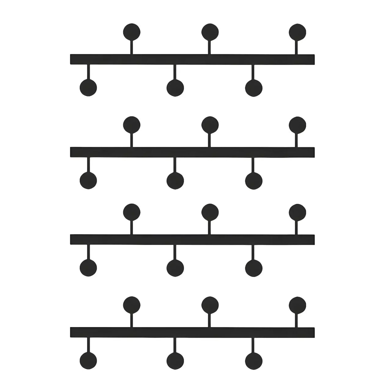 Vertical Steel Gold Wall-Mounted Coat Rack with Hooks Image - 13