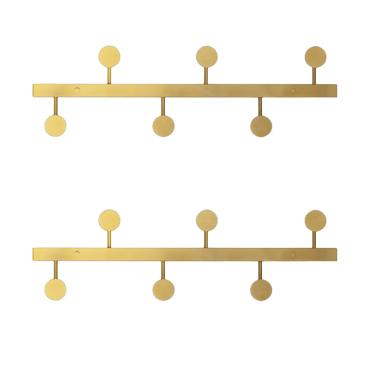 Vertical Steel Gold Wall-Mounted Coat Rack with Hooks Image - 7