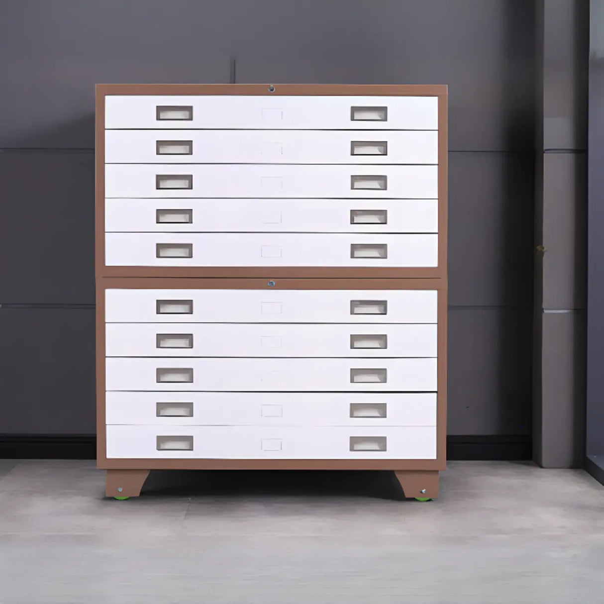 Vertical Steel White File Storage Cabinet with Drawers Image - 13