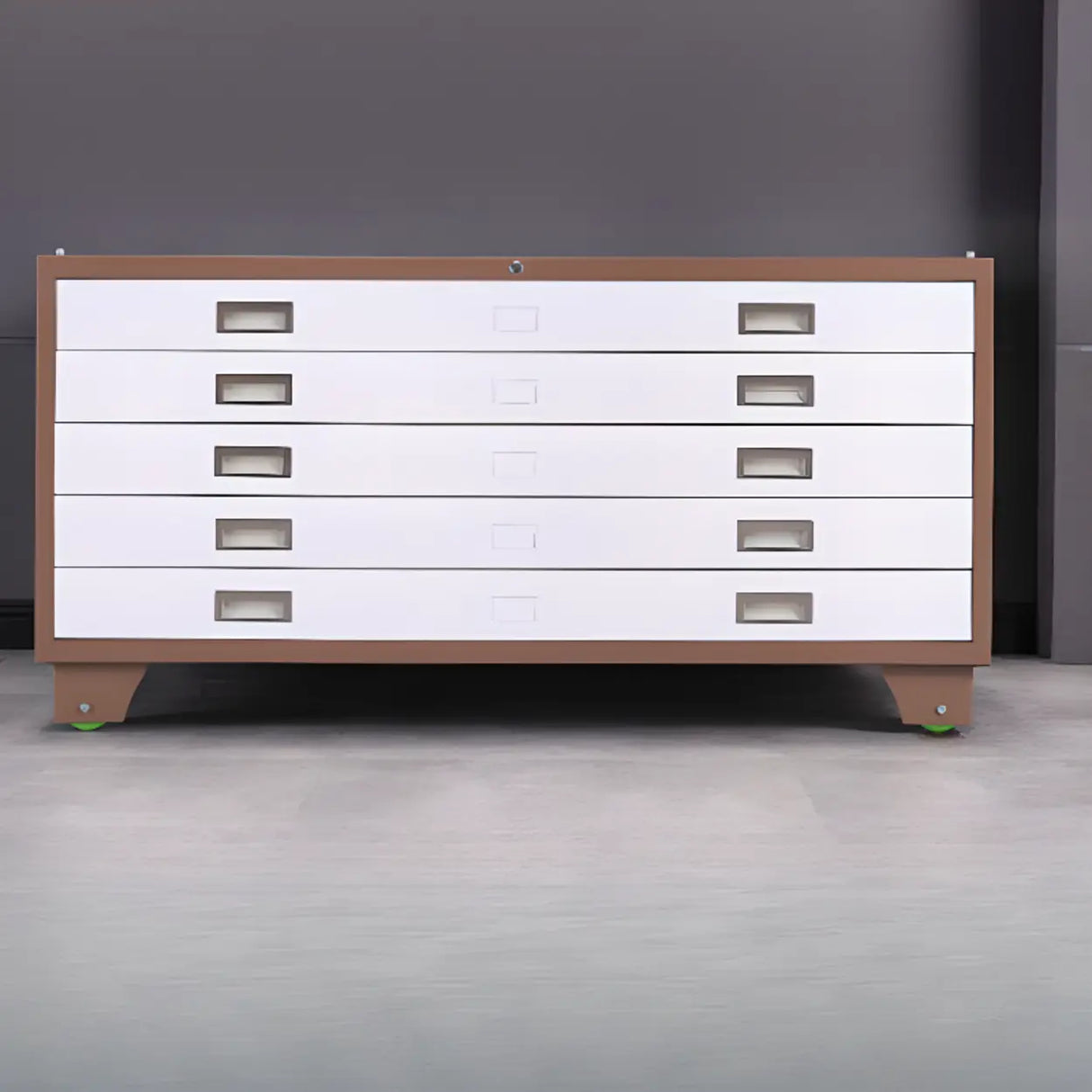 Vertical Steel White File Storage Cabinet with Drawers Image - 14