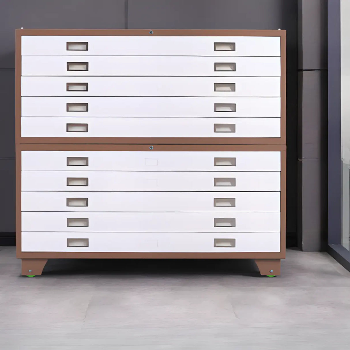 Vertical Steel White File Storage Cabinet with Drawers Image - 15