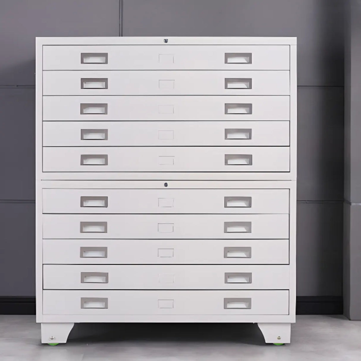Vertical Steel White File Storage Cabinet with Drawers Image - 17