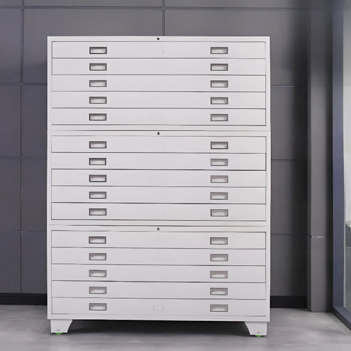 Vertical Steel White File Storage Cabinet with Drawers Image - 18