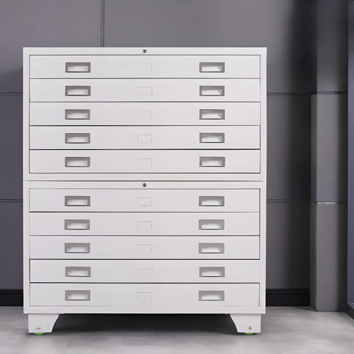Vertical Steel White File Storage Cabinet with Drawers Image - 20