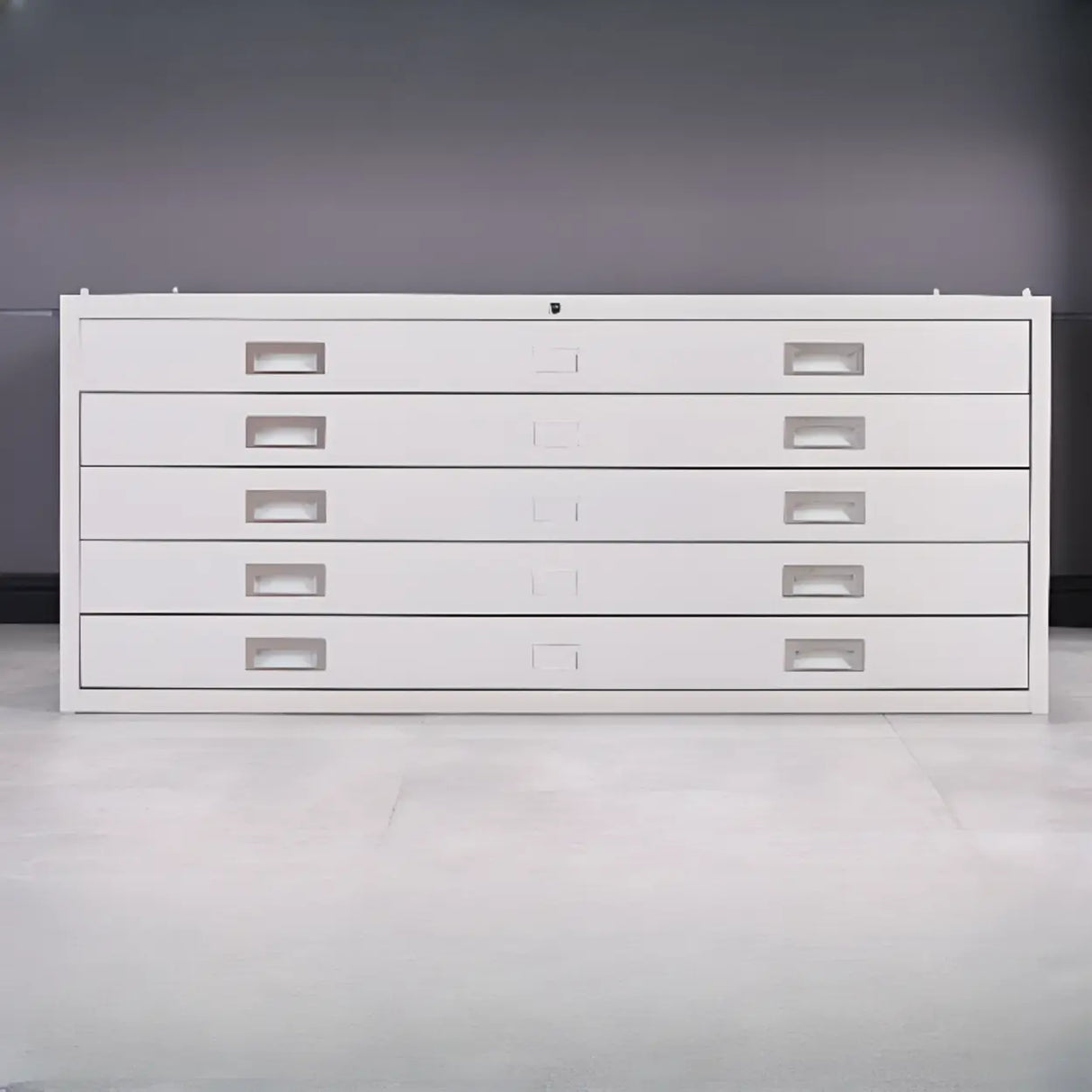Vertical Steel White File Storage Cabinet with Drawers Image - 22