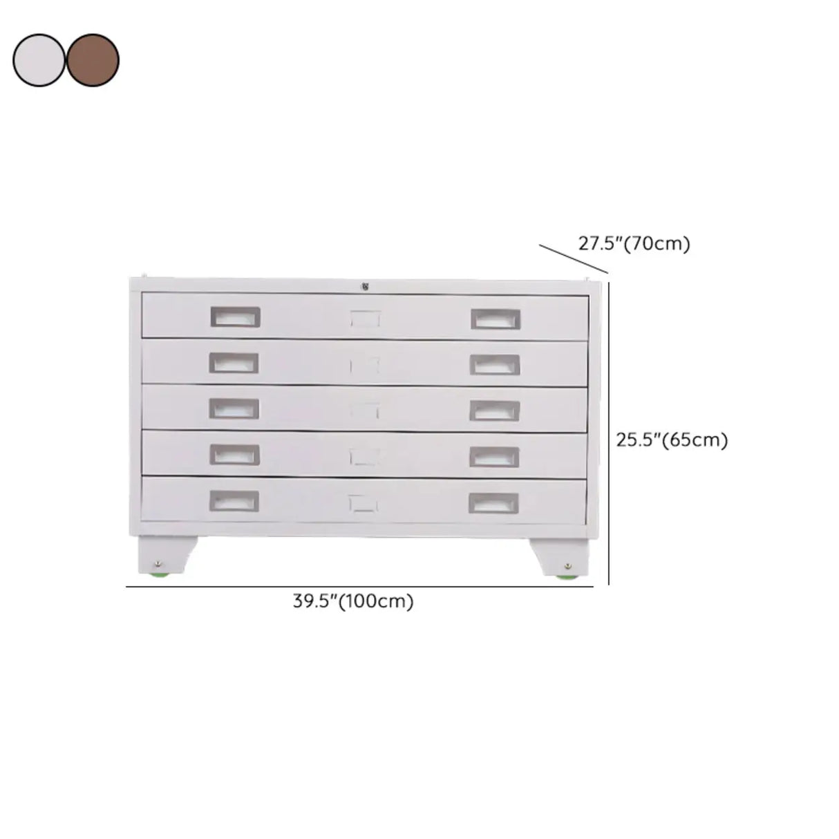 Vertical Steel White File Storage Cabinet with Drawers Image - 25