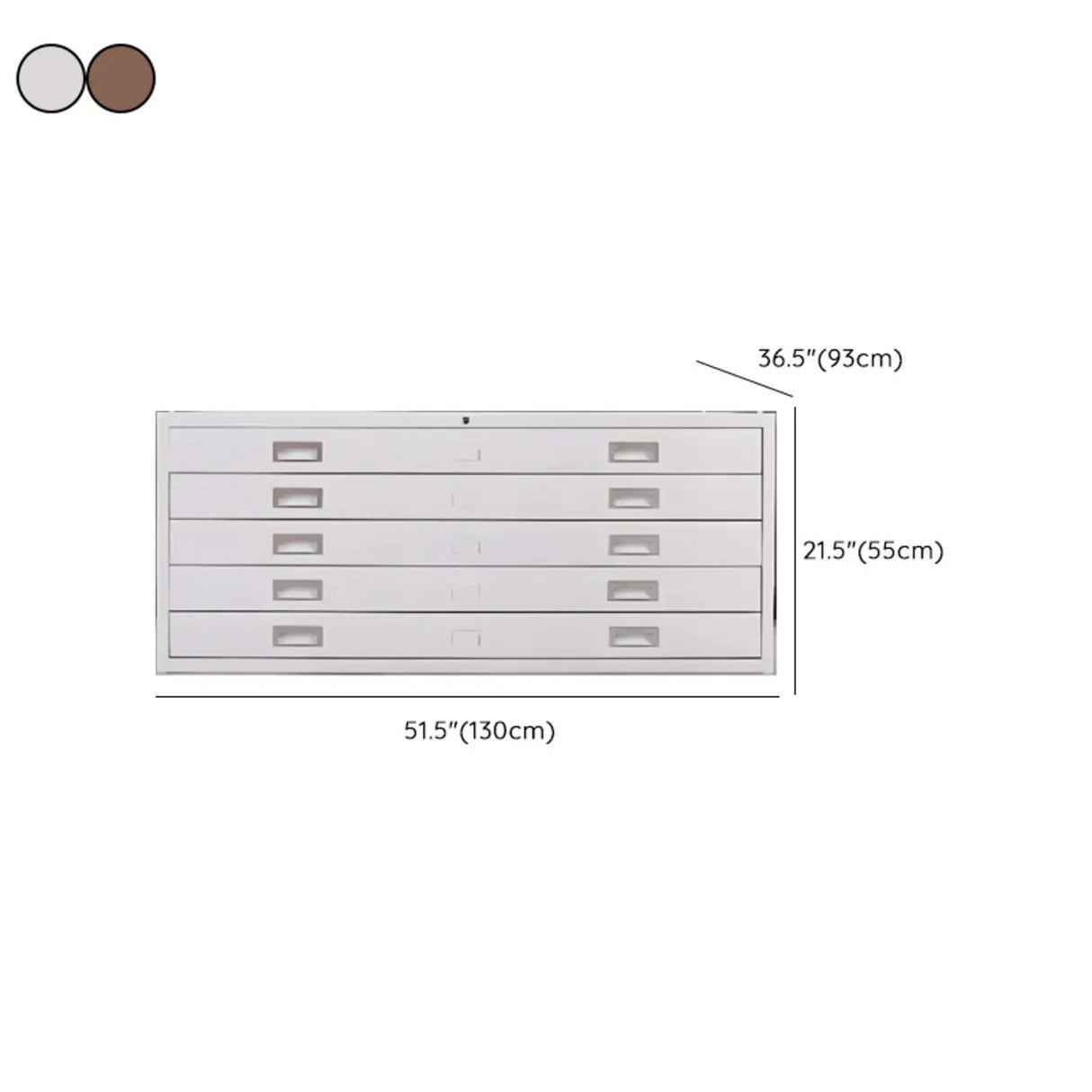 Vertical Steel White File Storage Cabinet with Drawers Image - 28