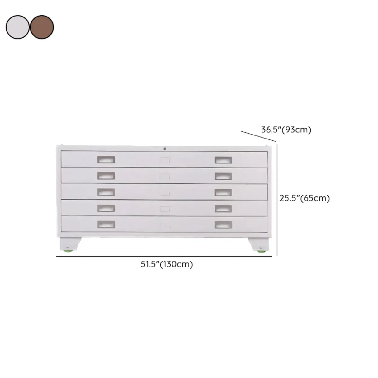 Vertical Steel White File Storage Cabinet with Drawers Image - 29