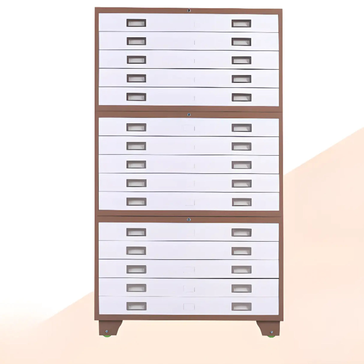 Vertical Steel White File Storage Cabinet with Drawers Image - 4