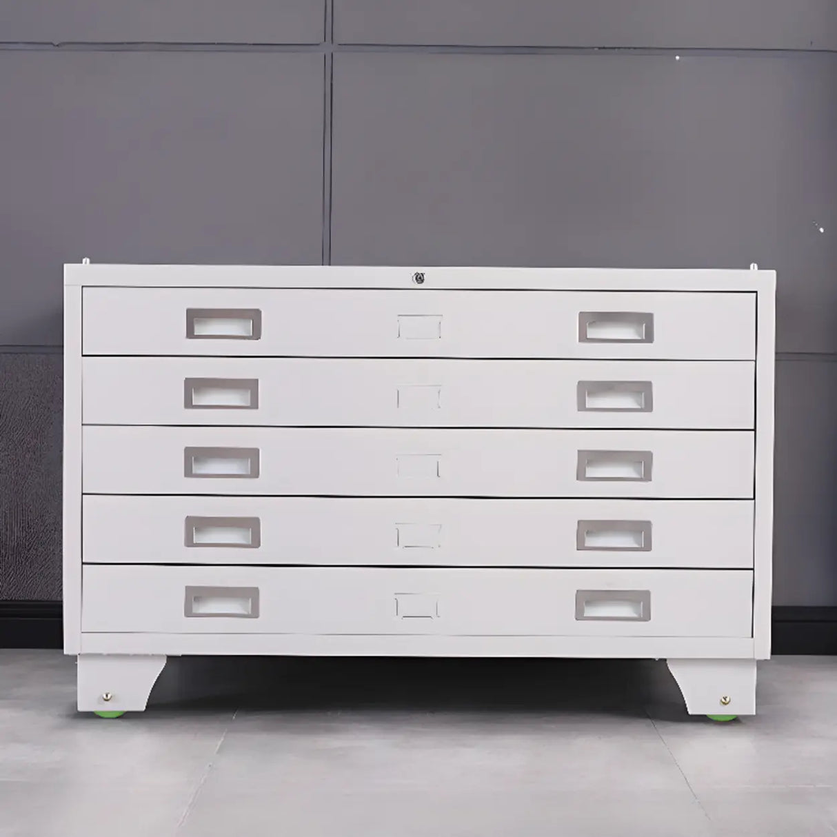 Vertical Steel White File Storage Cabinet with Drawers Image - 5