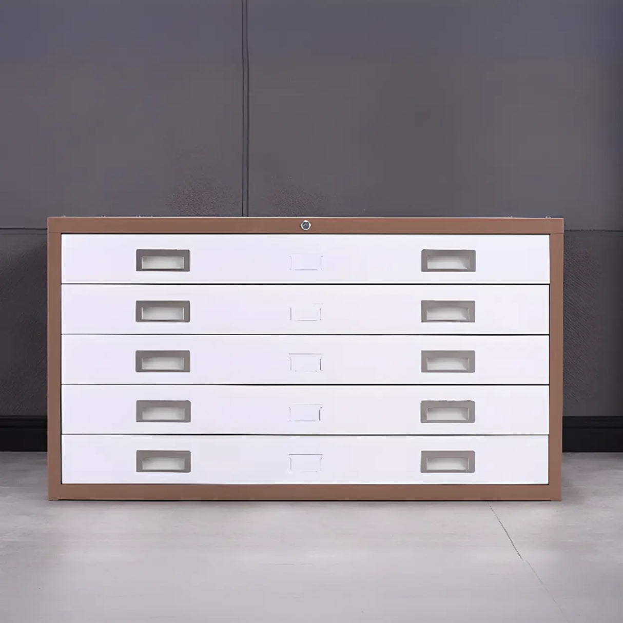 Vertical Steel White File Storage Cabinet with Drawers Image - 7