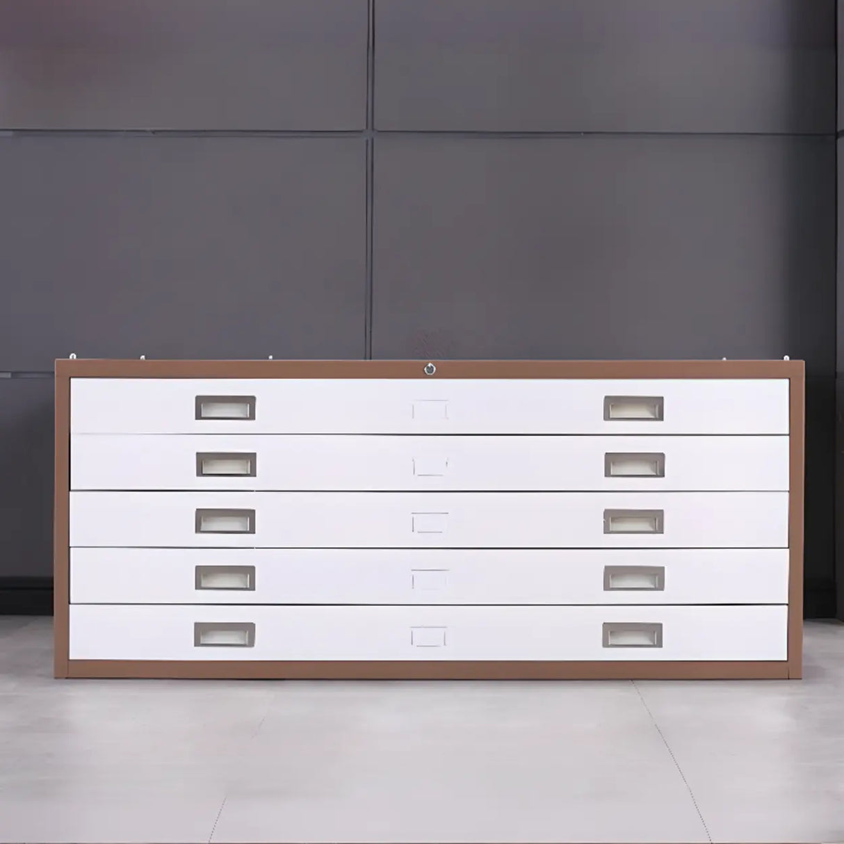 Vertical Steel White File Storage Cabinet with Drawers Image - 8