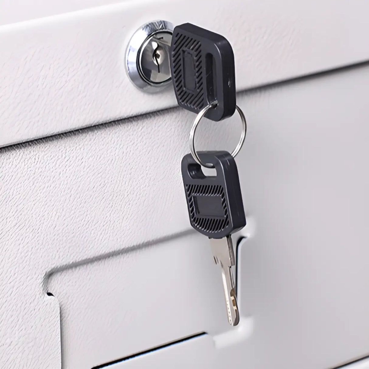 Vertical Steel White File Storage Cabinet with Drawers Image - 9