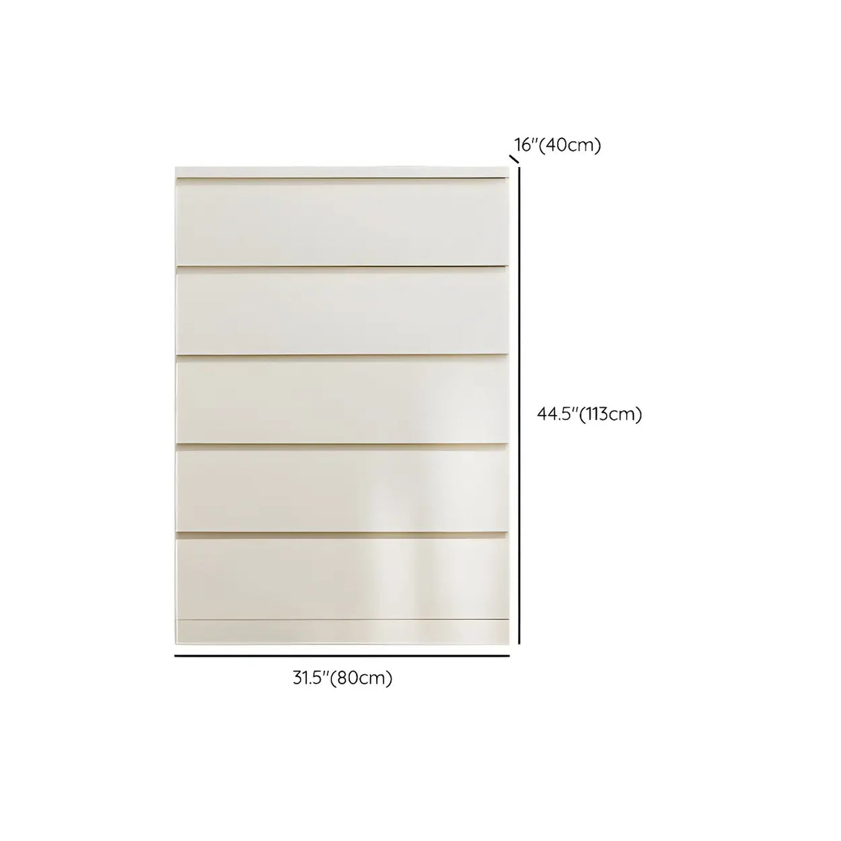 Vertical White Manufactured Wood Dresser for Bedroom Image - 15